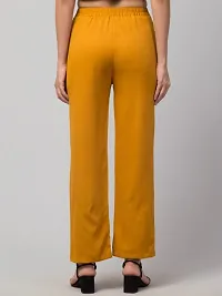 Women Solid Straight Palazzo Trousers-thumb3