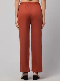 Women Solid Straight Palazzo Trousers-thumb2