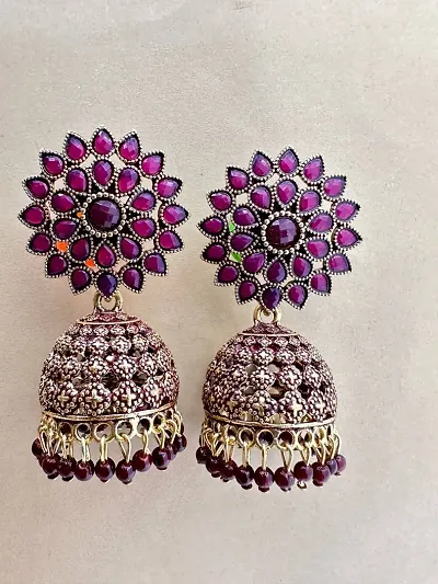 Trendy Brass Jhumkas Earrings For Women