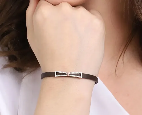 LRN plated leather belt bracelet