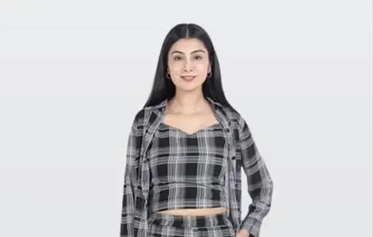 Classic Blend Checked Top for Women