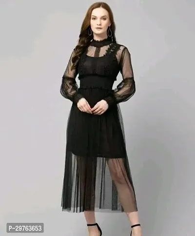 Trending Net Black Dress For Women