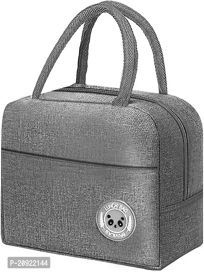 FowWelt Insulated Travel Lunch/Tiffin/Storage Bag for Office, College  School Polyester - Grey-thumb0