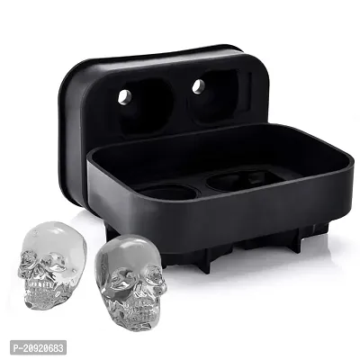 Stardrops Silicone Ice Cube Trays for Freezer - Large 3D Skull Ice Cube Mould - Set of 1