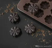Unyks Star Chocolate Silicon Mould, Different Chocolate Molds, DIY Cake Soap Ice Cream Candy Jelly molds (Flower)-thumb3