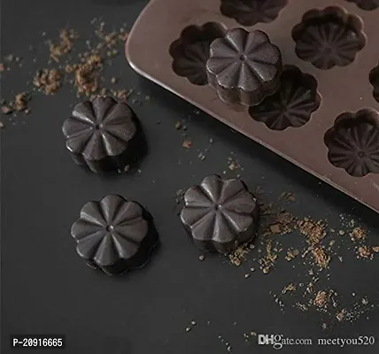 Unyks Star Chocolate Silicon Mould, Different Chocolate Molds, DIY Cake Soap Ice Cream Candy Jelly molds (Flower)-thumb4