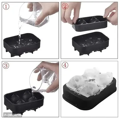 FowWelt Silicone Ice Cube Trays for Freezer - Large 3D Skull Ice Cube Mould - Set of 1-thumb5