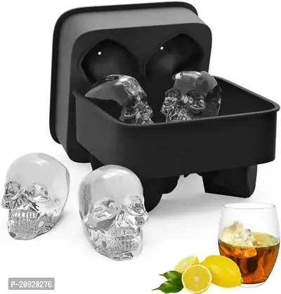FowWelt Silicone Ice Cube Trays for Freezer - Large 3D Skull Ice Cube Mould - Set of 1