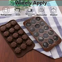 Unyks Star Chocolate Silicon Mould, Different Chocolate Molds, DIY Cake Soap Ice Cream Candy Jelly molds (Flower)-thumb2