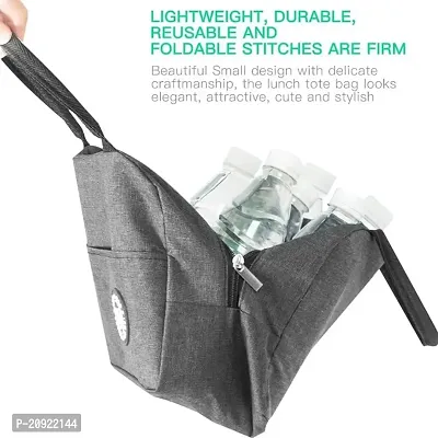 FowWelt Insulated Travel Lunch/Tiffin/Storage Bag for Office, College  School Polyester - Grey-thumb5