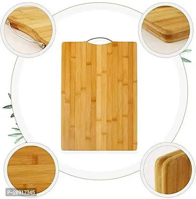 Unyks Star Eco-Friendly Premium Natural Bamboo/Wooden Cutting Board/Chopping Board for Kitchen with Handle (Chopping Board)-thumb5