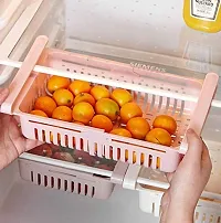 FowWelt 4 Pack Expandable Hanging Fridge Tray, Refrigerator Food Storage Organizer (4 Pack Fridge Tray)-thumb1