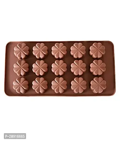 Unyks Star Chocolate Silicon Mould, Different Chocolate Molds, DIY Cake Soap Ice Cream Candy Jelly molds (Flower)-thumb0