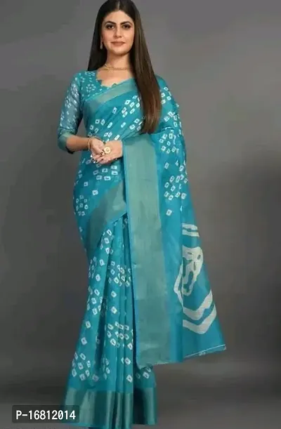 Daily Wear Printed Saree With Blouse-thumb0