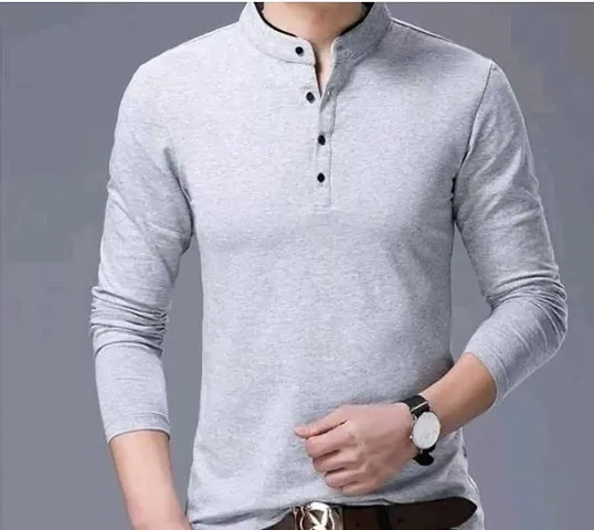 Classic Blend Tees Henley Tees For Men