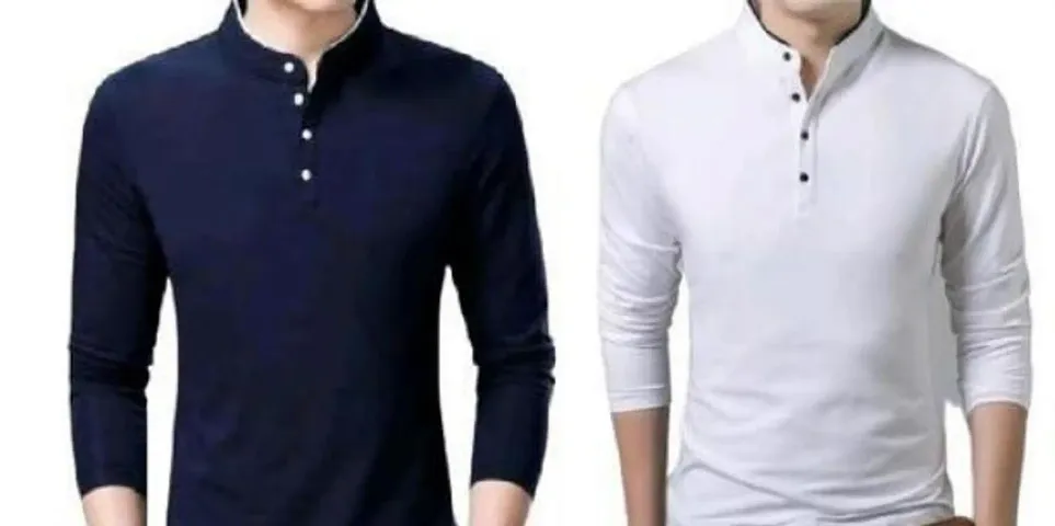 Stylish Men Cotton Collar T-Shirt Pack Of 2