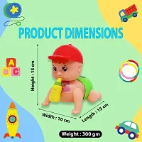 Crawling Baby Doll Toy For 1-5 Years Old Baby | Laughing Baby With Twisting Bum For Birthday Gift | Multicolor | Pack Of 1-thumb3