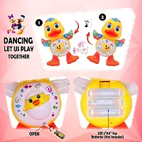 Dancing Duck Toy With Vibrant Light Effect And Musial Sound | Best Gift Dancing Toy For Girls Boys Toddlers And Babies | Yellow Colour | Pack Of 1-thumb1