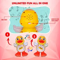 Dancing Duck Toy With Vibrant Light Effect And Musial Sound | Best Gift Dancing Toy For Girls Boys Toddlers And Babies | Yellow Colour | Pack Of 1-thumb3