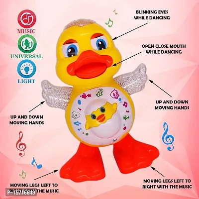 Dancing Duck Toy With Vibrant Light Effect And Musial Sound | Best Gift Dancing Toy For Girls Boys Toddlers And Babies | Yellow Colour | Pack Of 1-thumb5