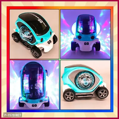 Aseenaa Stunt Car 360 Degree Rotating Bump  Go Toy With 4D Lights  Musical Sounds | Battery Operated Future Car For Kids | Pack Of 1, (Multicolor)-thumb4