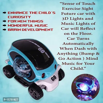 Aseenaa Stunt Car 360 Degree Rotating Bump  Go Toy With 4D Lights  Musical Sounds | Battery Operated Future Car For Kids | Pack Of 1, (Multicolor)-thumb5