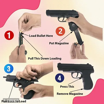 Aseenaa Air Gun Toy Gun Combo With Bullets For Gift To Kids  Children | Safe  Long Range Shooting Guns Toys For Boys  Girls | Colour : Black | Set Of 2-thumb5