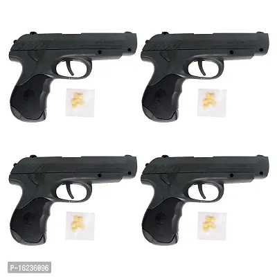 Aseenaa Air Gun Toy Gun Combo With Bullets For Gift To Kids  Children | Safe  Long Range Shooting Guns Toys For Boys  Girls | Colour : Black | Set Of 4-thumb0