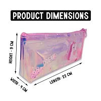 Aseenaa Unicorn Multipurpose Holographic Pencil Pouch/Case With Filled Sequin Water For Kids, Boys And Girls | Pack of 1 | Colour - Multicolour-thumb1