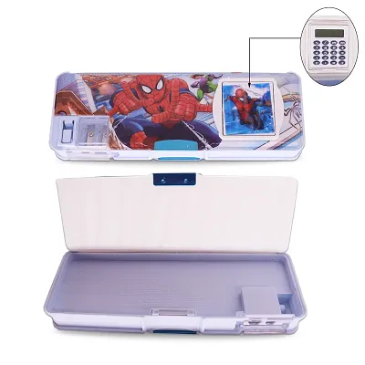 Space theme calculator Pencil Box for Kids with inbuilt sharpener