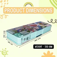 Aseenaa Magnetic Pencil Box With Sharpner Large Capacity Doraemon Theme For Kids Boys Girls School Going Children Stationaries Organizer Birthday Return Gift School Supplies | Pack Of 1 | Colour-Green-thumb3