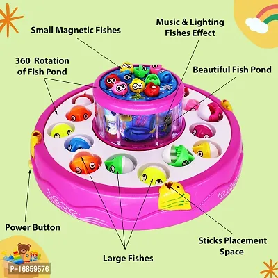 Aseenaa Fish Catching Game Big with 26 Fishes and 4 Pods, Includes Music and Lights (Multicolor)-thumb4