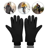 Aseenaa Imported 1 Pair Compass Gloves Outdoor Gloves Protective Full Finger Hand Riding, Cycling, Bike Motorcycle Gym Gloves for Men Boy  Girls (Black)-thumb4