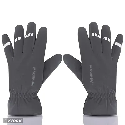 Aseenaa Winter Gloves For Men, Women  Girls, Fits Everyone Above 10 years, Full Finger Bike Riding Gloves with Touch Screen Sensitivity at Thumb and Index Finger