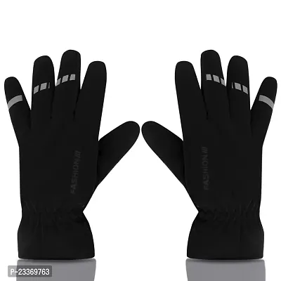 Aseenaa Full Hand Gloves for Men Summer Bike Riding, Anti-Sweat Breathable for Gym Hiking Cycling Travelling Camping PUBG  Free Fire, Full Finger Gloves - Multipurpose Use (Free Size)