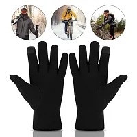 Aseenaa Winter Gloves For Men, Women  Girls, Fits Everyone Above 10 years, Full Finger Bike Riding Gloves With Touch Screen Sensitivity At Thumb  Index Finger-thumb1