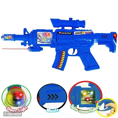 Aseenaa Strike Toy Gun with Sound, Laser and LED Lights for Kids | Lights and Sound Feature Guns Toys for Children | Colour : Blue Color | Set of 1 (Strike Gun Blue)-thumb4