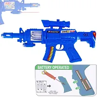 Aseenaa Strike Toy Gun with Sound, Laser and LED Lights for Kids | Lights and Sound Feature Guns Toys for Children | Colour : Blue Color | Set of 1 (Strike Gun Blue)-thumb1
