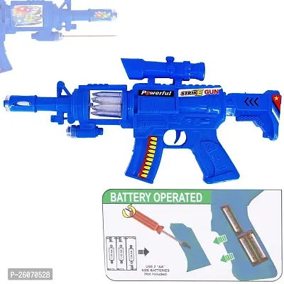 Aseenaa Strike Toy Gun with Sound, Laser and LED Lights for Kids | Lights and Sound Feature Guns Toys for Children | Colour : Blue Color | Set of 1 (Strike Gun Blue)-thumb2