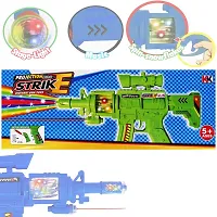 Aseenaa Strike Toy Gun with Sound, Laser and LED Lights for Kids | Lights and Sound Feature Guns Toys for Children | Colour : Blue Color | Set of 1 (Strike Gun Blue)-thumb2