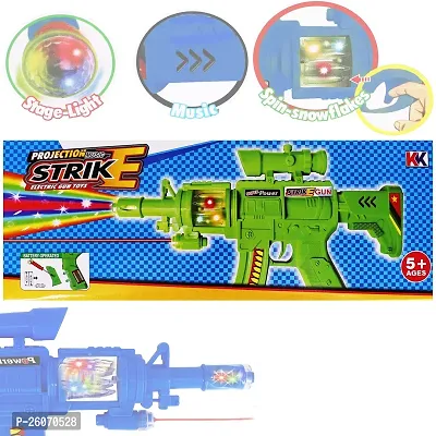 Aseenaa Strike Toy Gun with Sound, Laser and LED Lights for Kids | Lights and Sound Feature Guns Toys for Children | Colour : Blue Color | Set of 1 (Strike Gun Blue)-thumb3