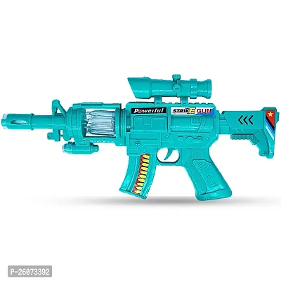 Aseenaa Strike Toy Gun with Sound, Laser and LED Lights for Kids | Lights and Sound Feature Guns Toys for Children | Colour : Green Color | Set of 1 (Strike Gun Green)