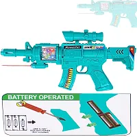 Aseenaa Strike Toy Gun with Sound, Laser and LED Lights for Kids | Lights and Sound Feature Guns Toys for Children | Colour : Green Color | Set of 1 (Strike Gun Green)-thumb3