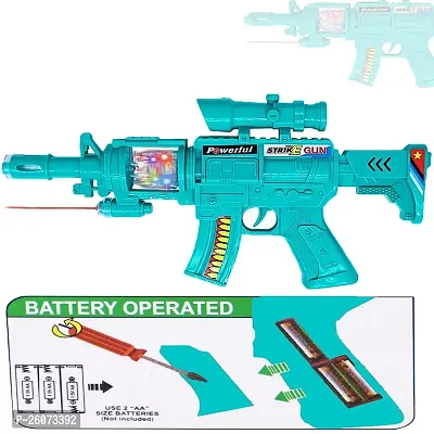 Aseenaa Strike Toy Gun with Sound, Laser and LED Lights for Kids | Lights and Sound Feature Guns Toys for Children | Colour : Green Color | Set of 1 (Strike Gun Green)-thumb4