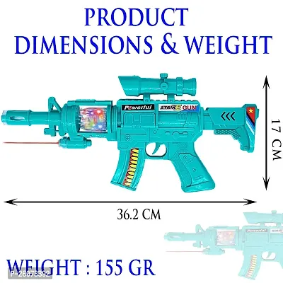 Aseenaa Strike Toy Gun with Sound, Laser and LED Lights for Kids | Lights and Sound Feature Guns Toys for Children | Colour : Green Color | Set of 1 (Strike Gun Green)-thumb5