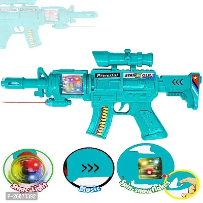 Aseenaa Strike Toy Gun with Sound, Laser and LED Lights for Kids | Lights and Sound Feature Guns Toys for Children | Colour : Green Color | Set of 1 (Strike Gun Green)-thumb2