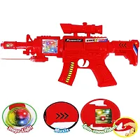 Aseenaa Strike Toy Gun with Sound, Laser and LED Lights for Kids | Lights and Sound Feature Guns Toys for Children | Colour :  Red | Set of 1 (Strike Gun Red)-thumb3