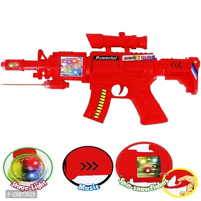 Aseenaa Strike Toy Gun with Sound, Laser and LED Lights for Kids | Lights and Sound Feature Guns Toys for Children | Colour :  Red | Set of 1 (Strike Gun Red)-thumb4