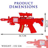 Aseenaa Strike Toy Gun with Sound, Laser and LED Lights for Kids | Lights and Sound Feature Guns Toys for Children | Colour :  Red | Set of 1 (Strike Gun Red)-thumb1