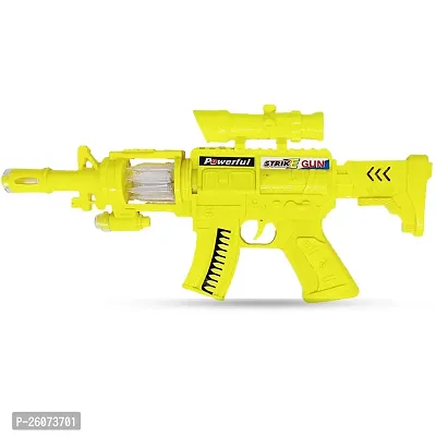 Aseenaa Strike Toy Gun with Sound, Laser and LED Lights for Kids | Lights and Sound Feature Guns Toys for Children | Color :  Yellow | Set of 1 (Strike Gun Yellow)